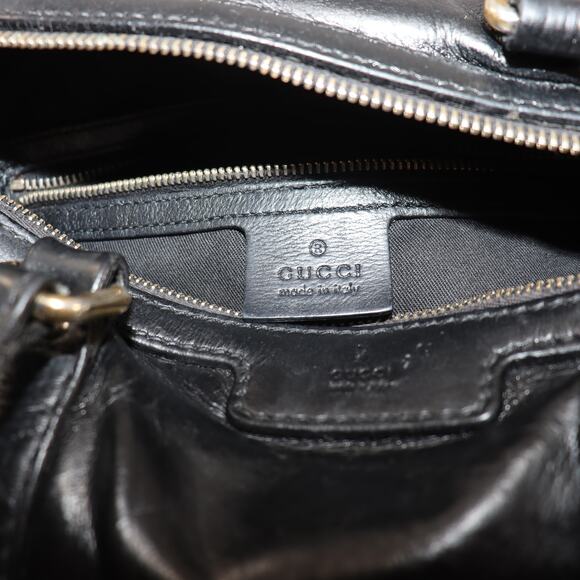 Vintage Gucci Black Leather Boston Bag – Style 268673 – Made in Italy - Picture 9 of 10